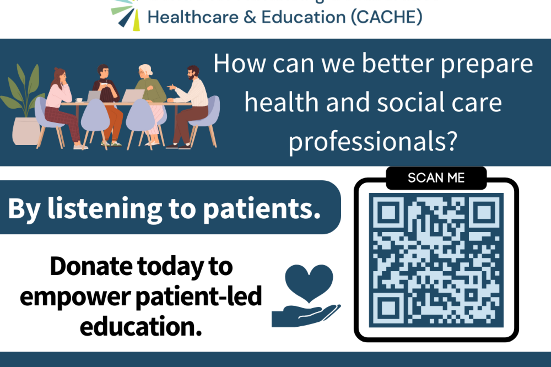 postcard linking to patient partners donation page