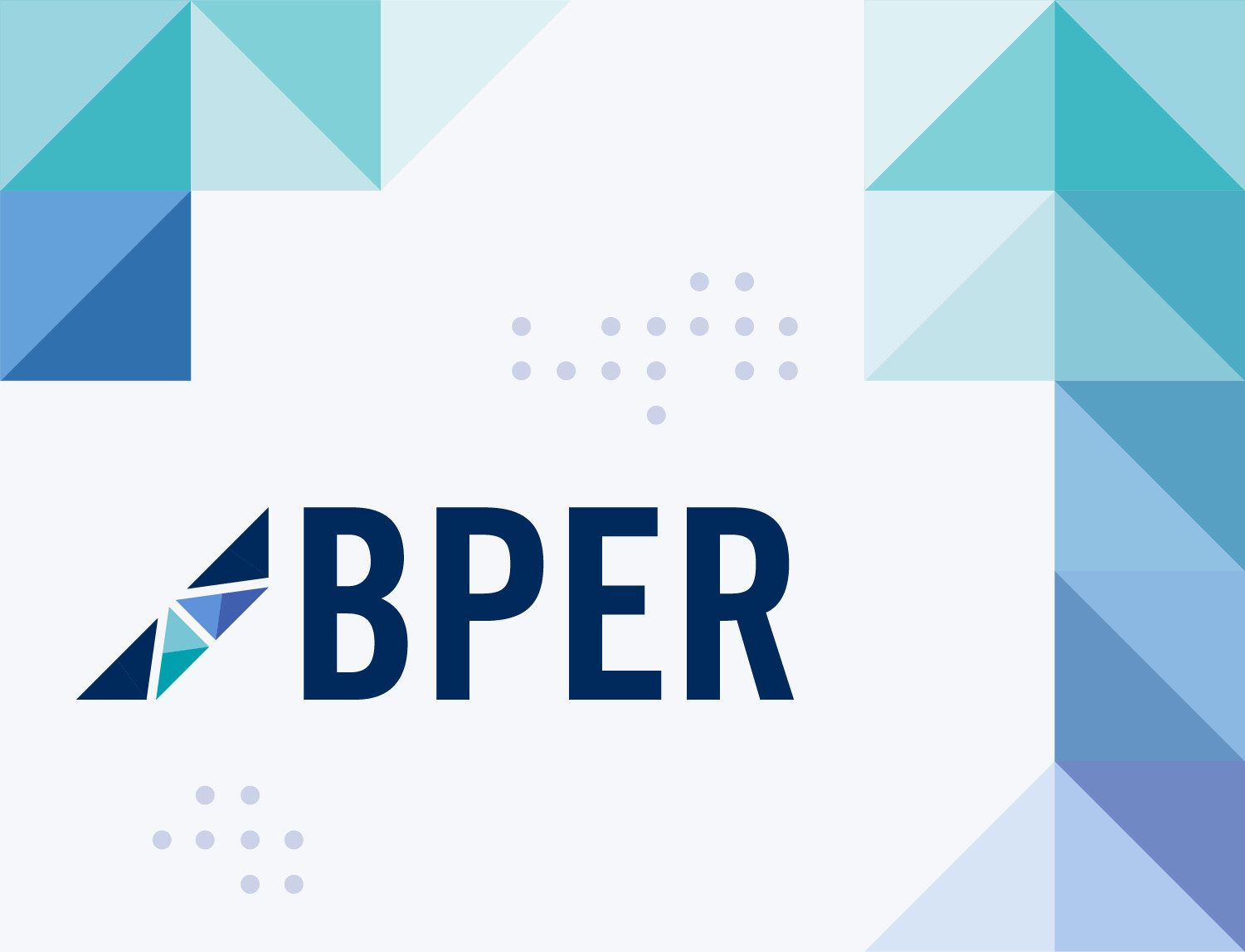 Blue graphic with the BPER logo